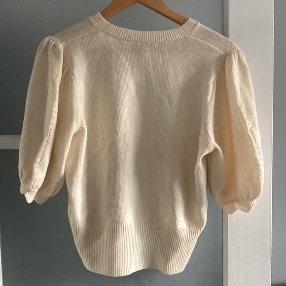 JOIE cream silk wool sweater, size large - Picture 7 of 8